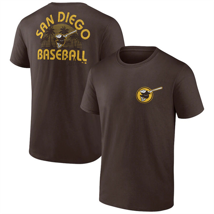 Men's San Diego Padres Brown Iconic Bring It T-Shirt Men's San Diego Padres Brown Iconic Bring It T-Shirt